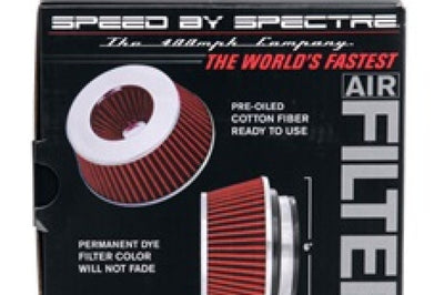 Spectre Adjustable Conical Air Filter 2-1/2in. Tall (Fits 3in. / 3-1/2in. / 4in. Tubes) - Red - Filters