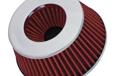 Spectre Adjustable Conical Air Filter 2-1/2in. Tall (Fits 3in. / 3-1/2in. / 4in. Tubes) - Red - Filters