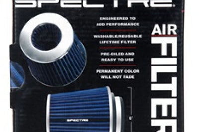 Spectre Adjustable Conical Air Filter 5-1/2in. Tall (Fits 3in. / 3-1/2in. / 4in. Tubes) - Blue - Filters