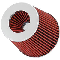 Spectre Adjustable Conical Air Filter 5-1/2in. Tall (Fits 3in. / 3-1/2in. / 4in. Tubes) - Red - Filters