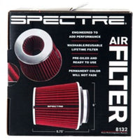 Spectre Adjustable Conical Air Filter 5-1/2in. Tall (Fits 3in. / 3-1/2in. / 4in. Tubes) - Red - Filters