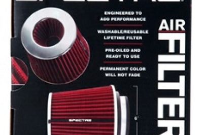 Spectre Adjustable Conical Air Filter 5-1/2in. Tall (Fits 3in. / 3-1/2in. / 4in. Tubes) - Red - Filters
