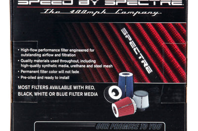 Spectre Adjustable Conical Air Filter 5-1/2in. Tall (Fits 3in. / 3-1/2in. / 4in. Tubes) - Red - Filters