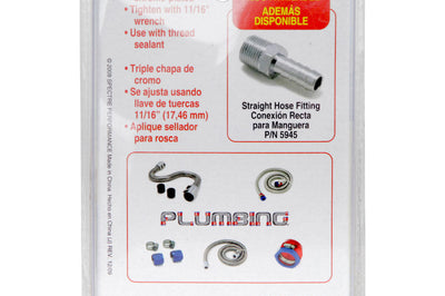 Spectre Fitting 90 Degree Barb NPT Threads (For 3/8in. Hose) - Chrome - Fabrication