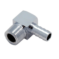 Spectre Fitting 90 Degree Barb NPT Threads (For 3/8in. Hose) - Chrome - Fabrication