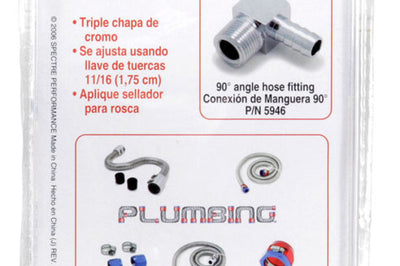 Spectre Fuel Fitting 3/8in. Hose Barb NPT Threads - Chrome - Fabrication