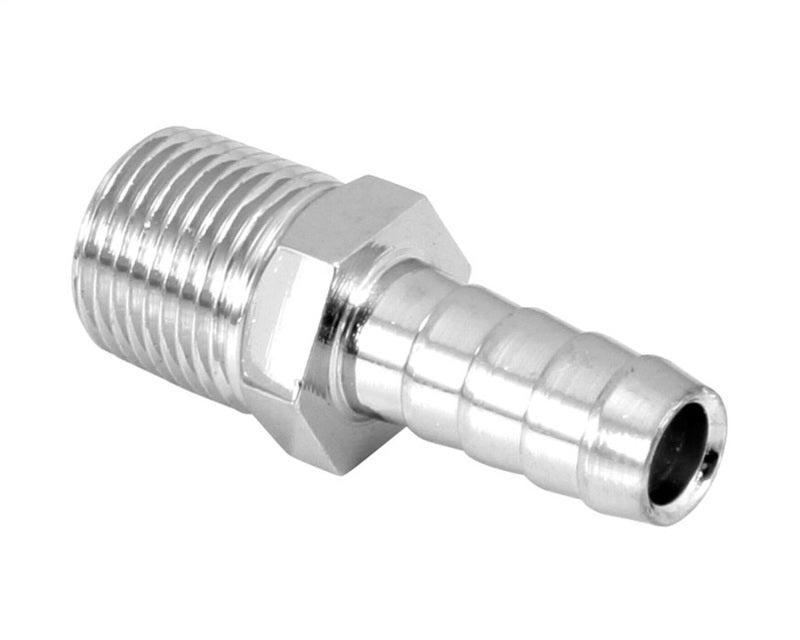 Spectre Fuel Fitting 3/8in. Hose Barb NPT Threads - Chrome - Fabrication