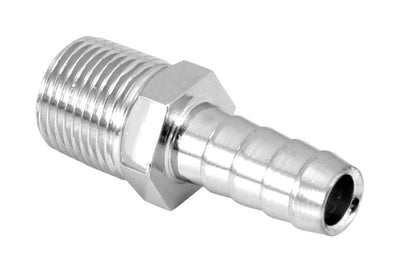 Spectre Fuel Fitting 3/8in. Hose Barb NPT Threads - Chrome - Fabrication