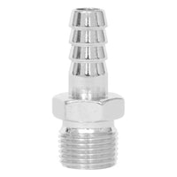 Spectre Fuel Fitting 3/8in. Hose Barb NPT Threads - Chrome - Fabrication