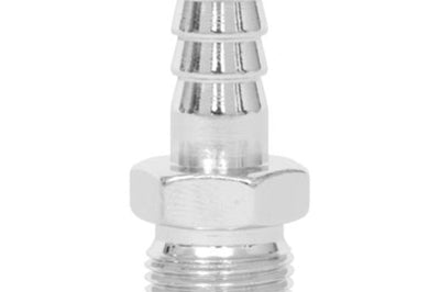Spectre Fuel Fitting 3/8in. Hose Barb NPT Threads - Chrome - Fabrication