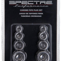 Spectre Pipe Plug Kit - Includes (2) 1/8in. / 1/4in. / 3/8in. / 1/2in. Plugs - Chrome - Engine Components