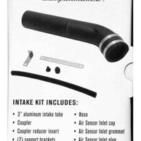 Spectre Universal Intake Tube Kit 3in. - Aluminum - Black - Fabrication
