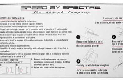 Spectre Universal Intake Tube Kit 3in. - Aluminum - Black - Fabrication