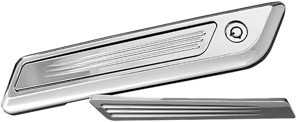 Accutronix Speed Ball Saddlebag Latch Inserts Chrome - Harddrive Products