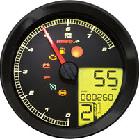 Koso Speedo / Tach Sil Bezel Lcd Color Change Display - Silver - Harddrive Products