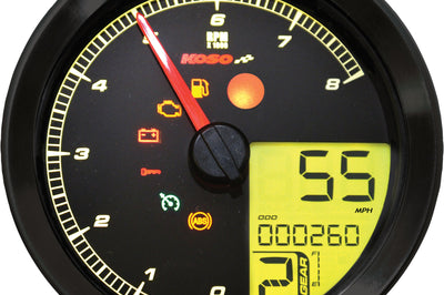Koso Speedo / Tach Sil Bezel Lcd Color Change Display - Black - Harddrive Products