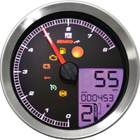 Koso Speedo / Tach Sil Bezel Lcd Color Change Display - Silver - Harddrive Products