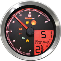 Koso Speedo / Tach Sil Bezel Lcd Color Change Display - Silver - Harddrive Products