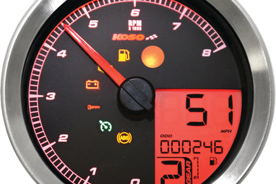 Koso Speedo / Tach Sil Bezel Lcd Color Change Display - Harddrive Products