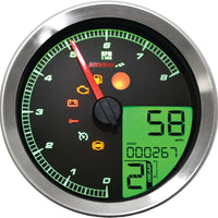 Koso Speedo / Tach Sil Bezel Lcd Color Change Display - Silver - Harddrive Products