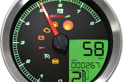 Koso Speedo / Tach Sil Bezel Lcd Color Change Display - Harddrive Products
