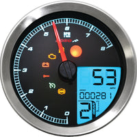 Koso Speedo / Tach Sil Bezel Lcd Color Change Display - Silver - Harddrive Products