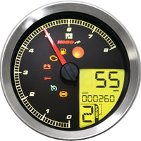 Koso Speedo / Tach Sil Bezel Lcd Color Change Display - Silver - Harddrive Products