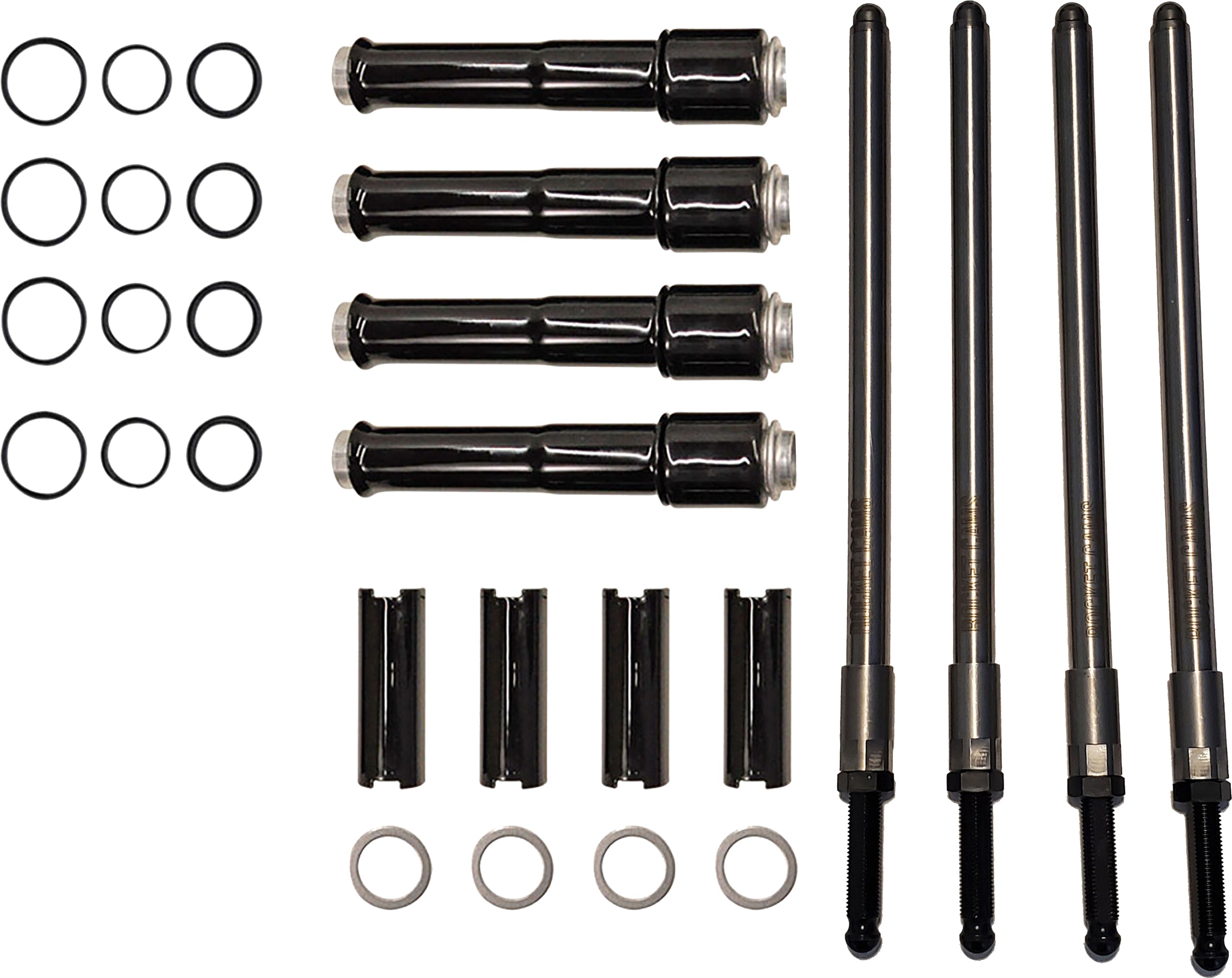 Rocket Performance Garage Llc Speedy Push Rods / Covers Black `99-17 Twin Cam - Harddrive Products