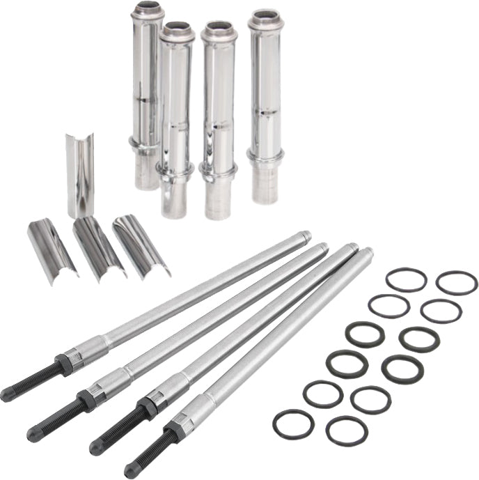 Rocket Performance Garage Llc Speedy Pushrod Kit W/covers Chrome M8 17-24 (exc.vvt) - Harddrive Products