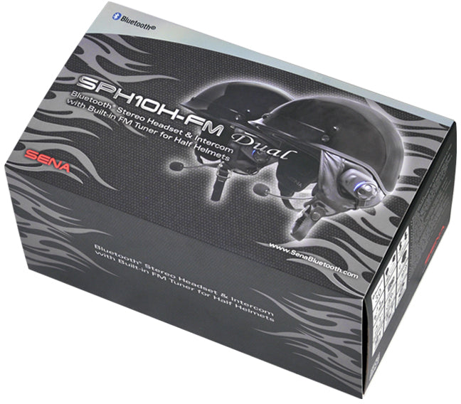 Sena Sph10h-fm W/built-in Fm Tuner For Half Helmets Dual Pack - Harddrive Products