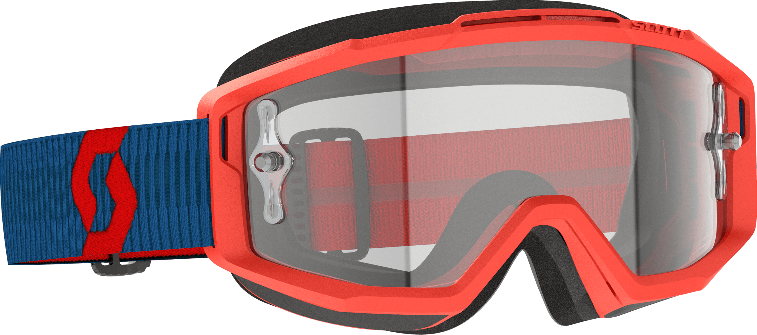 SCOTT Split Otg Goggle Drk Blue/Neon Rd Clear Works
