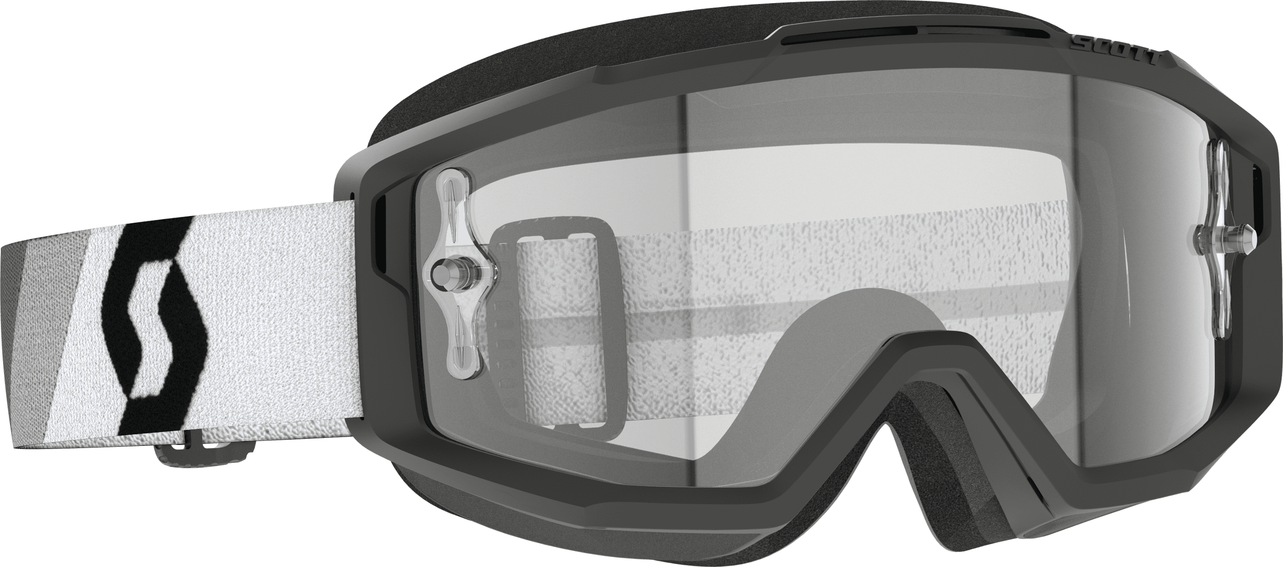 SCOTT Split Otg Goggle Prem Blk/Wht Clear Wrks