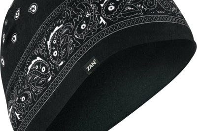 Zan Sportflex Beanie Black Paisley - Harddrive Products