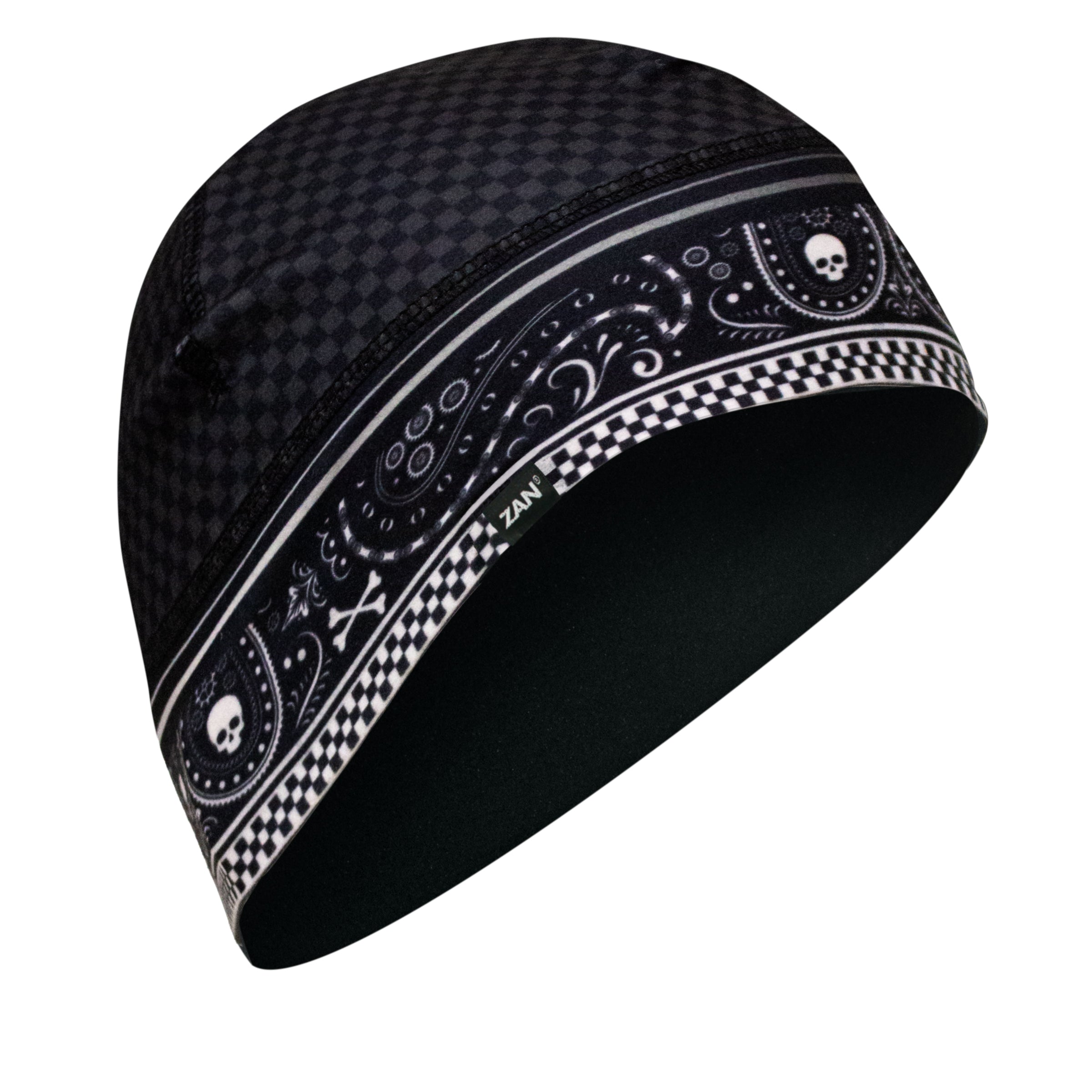 Zan Sportflex Helmet Liner/beanie Red/wht/blue Classic Bandanna - Carbon - Harddrive Products