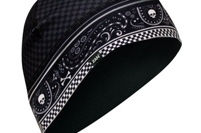 Zan Sportflex Helmet Liner/beanie Red/wht/blue Classic Bandanna - Carbon - Harddrive Products