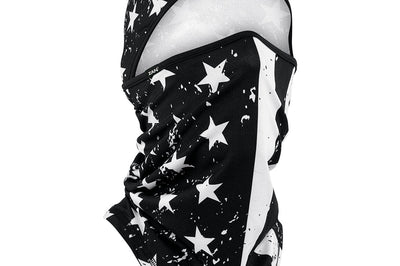 Zan Sportflex Series Convertible Balaclava Black & White Flag - Harddrive Products
