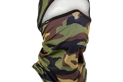 Zan Sportflex Series Convertible Balaclava Woodland Camo - Harddrive Products