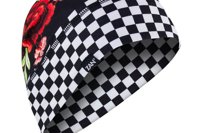 Zan Sportflex Series Helmet Liner Checkered Floral - Harddrive Products