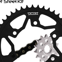 Vortex Sprocket/chain Kit Stl/stl 14/41t Sil Sx3 520-106l Gld - Black - Street Collection