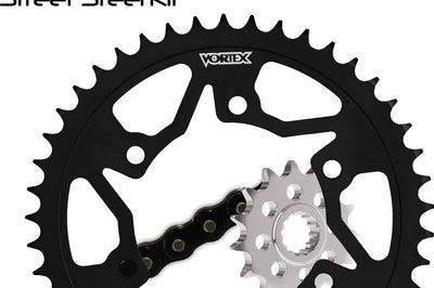 Vortex Sprocket/chain Kit Stl/stl 14/41t Sil Sx3 520-106l Gld - Black - Street Collection
