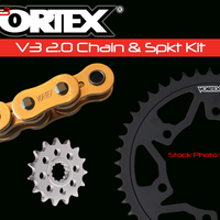 Vortex Sprocket/chain Kit Stl/stl 14/41t Sil Sx3 520-106l Gld - Black - Street Collection