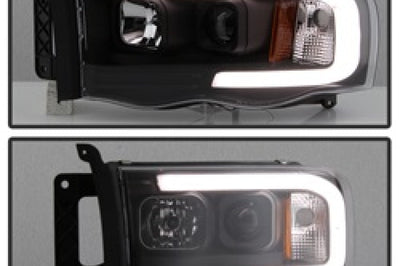 SPYDER Spyder 02-05 Dodge Ram 1500 Light Bar Projector Headlights - Black (PRO-YD-DR02V2-LB-BK) - Lights