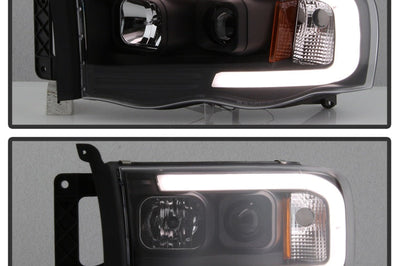 SPYDER Spyder 02-05 Dodge Ram 1500 Light Bar Projector Headlights - Black (PRO-YD-DR02V2-LB-BK) - Lights