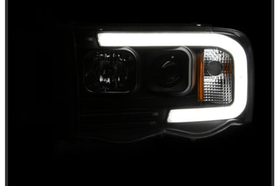 SPYDER Spyder 02-05 Dodge Ram 1500 Light Bar Projector Headlights - Black (PRO-YD-DR02V2-LB-BK) - Lights