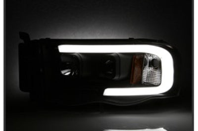 SPYDER Spyder 02-05 Dodge Ram 1500 Light Bar Projector Headlights - Black (PRO-YD-DR02V2-LB-BK) - Lights