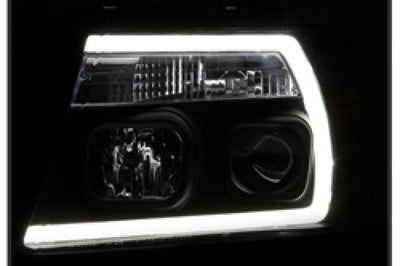 SPYDER Spyder 04-08 Ford F-150 Projector Headlights - Light Bar DRL - Black PRO-YD-FF15004V2-LB-BK - Lights