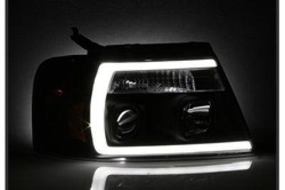 SPYDER Spyder 04-08 Ford F-150 Projector Headlights - Light Bar DRL - Black PRO-YD-FF15004V2-LB-BK - Lights