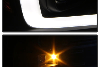 SPYDER Spyder 04-08 Ford F-150 Projector Headlights - Light Bar DRL - Black PRO-YD-FF15004V2-LB-BK - Lights