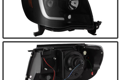SPYDER Spyder 05-11 Toyota Tacoma Ver 2 Proj Headlights - Light Bar DRL - Black Smoke PRO-YD-TT05V2-LB-BSM - Lights