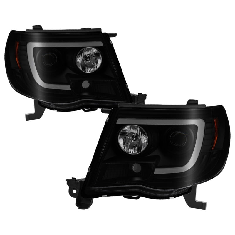 SPYDER Spyder 05-11 Toyota Tacoma Ver 2 Proj Headlights - Light Bar DRL - Black Smoke PRO-YD-TT05V2-LB-BSM - Lights